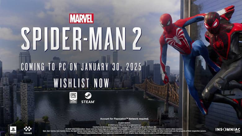 Akan Segera Rilis Di Steam dan Epic Games, Spider-Man 2 PC